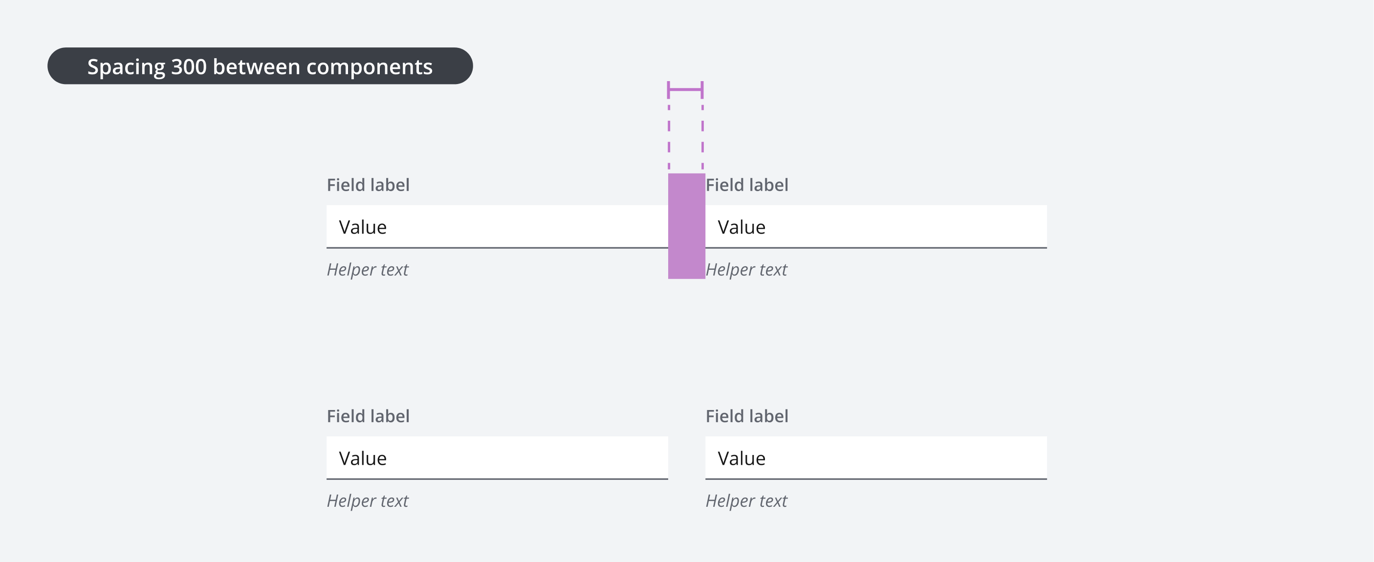 Diagram of what spacing between components should look like.